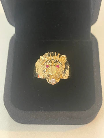 10K Gold Lion Ring