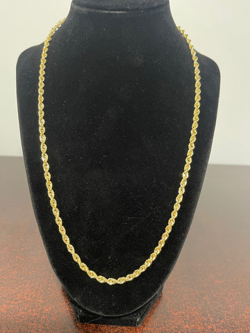 10k 22" Gold Rope Chain